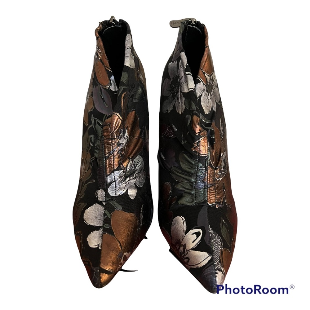 Mackin J Satiny Floral Booties 4” Heel - Picture 3 of 3